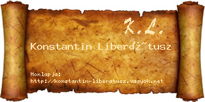 Konstantin Liberátusz névjegykártya